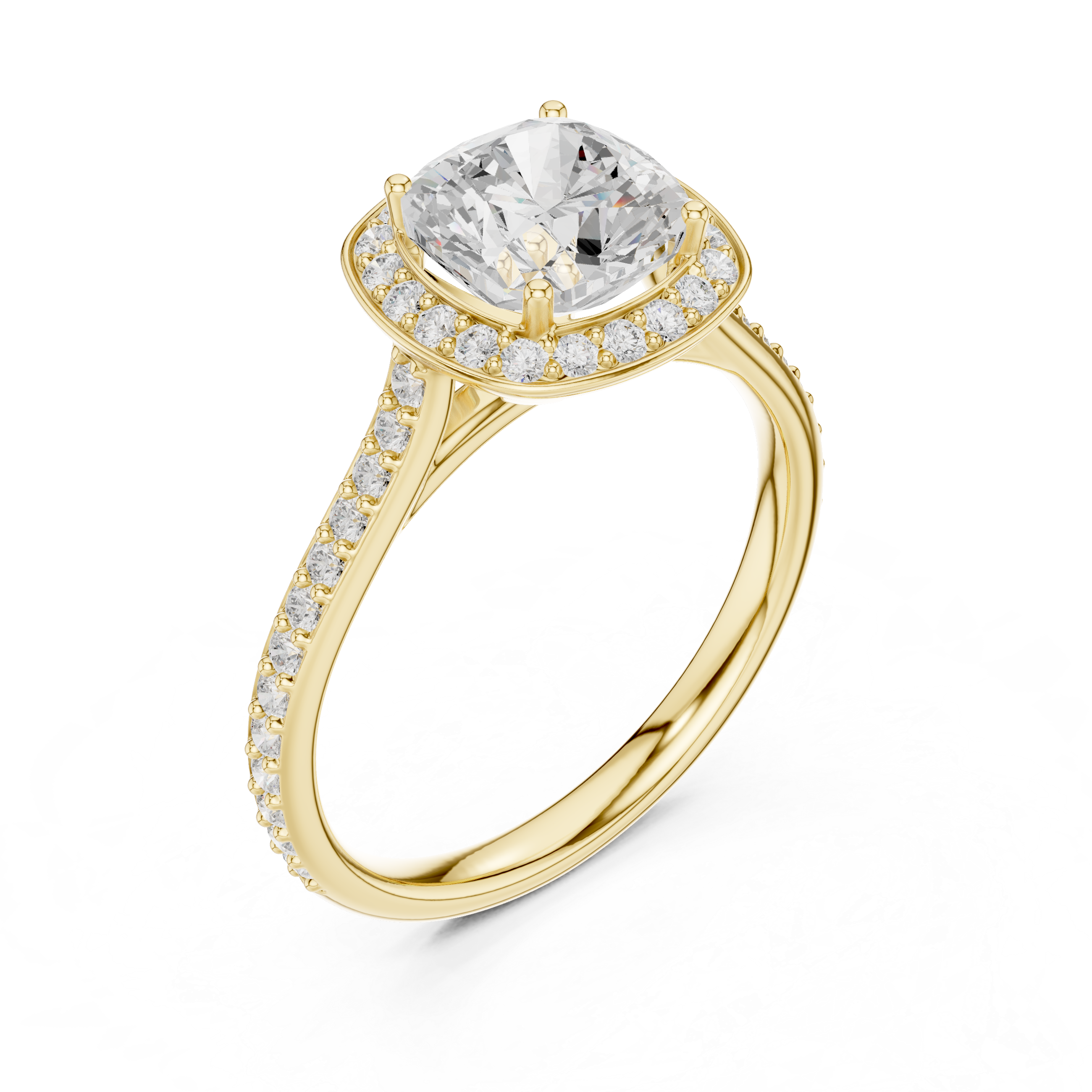Celestine Cushion Frame Ring