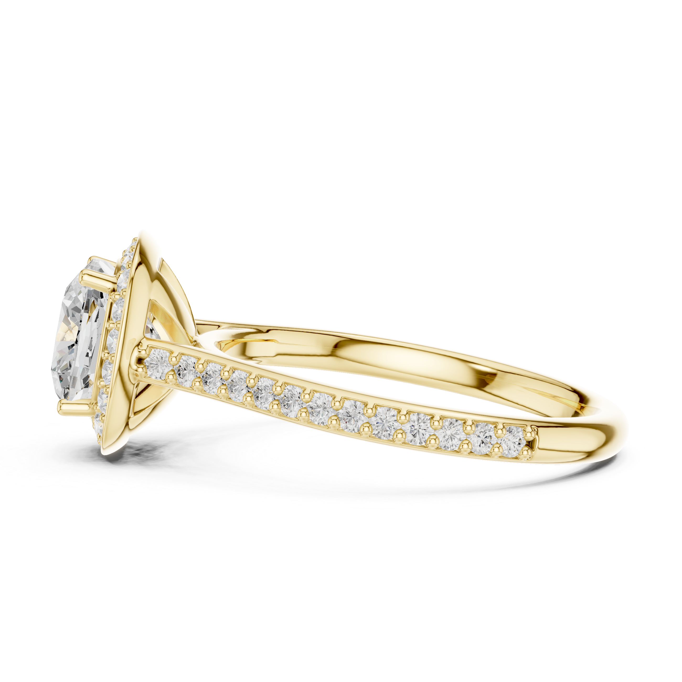 Celestine Cushion Frame Ring