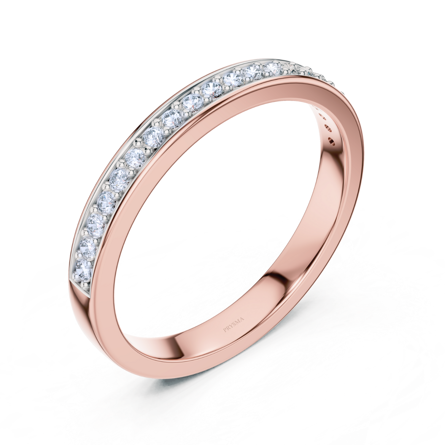 Golden Glint Channel Diamond Ring