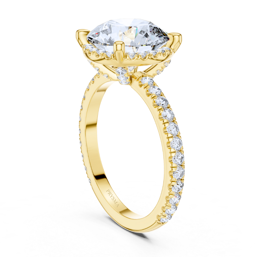 Radiant Halo Round Diamond Ring