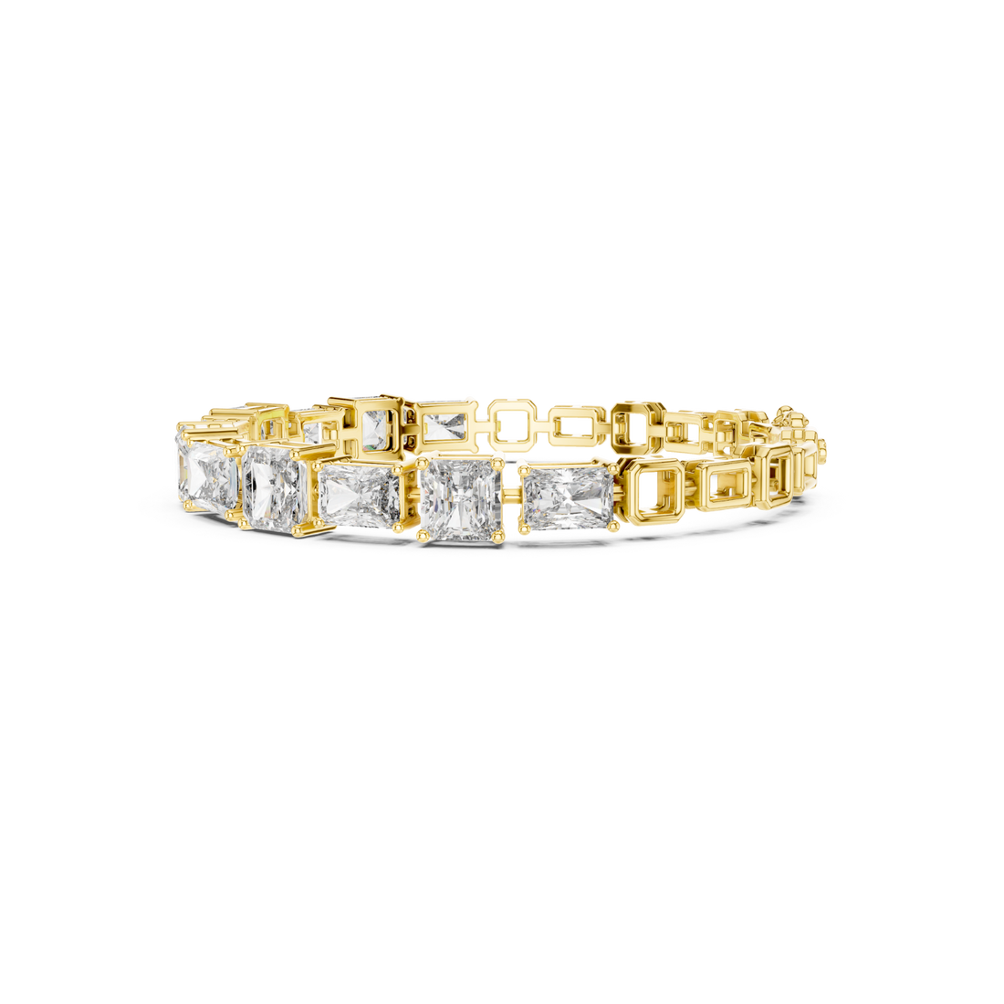 Princess-Cut Diamond Tennis Bracelet