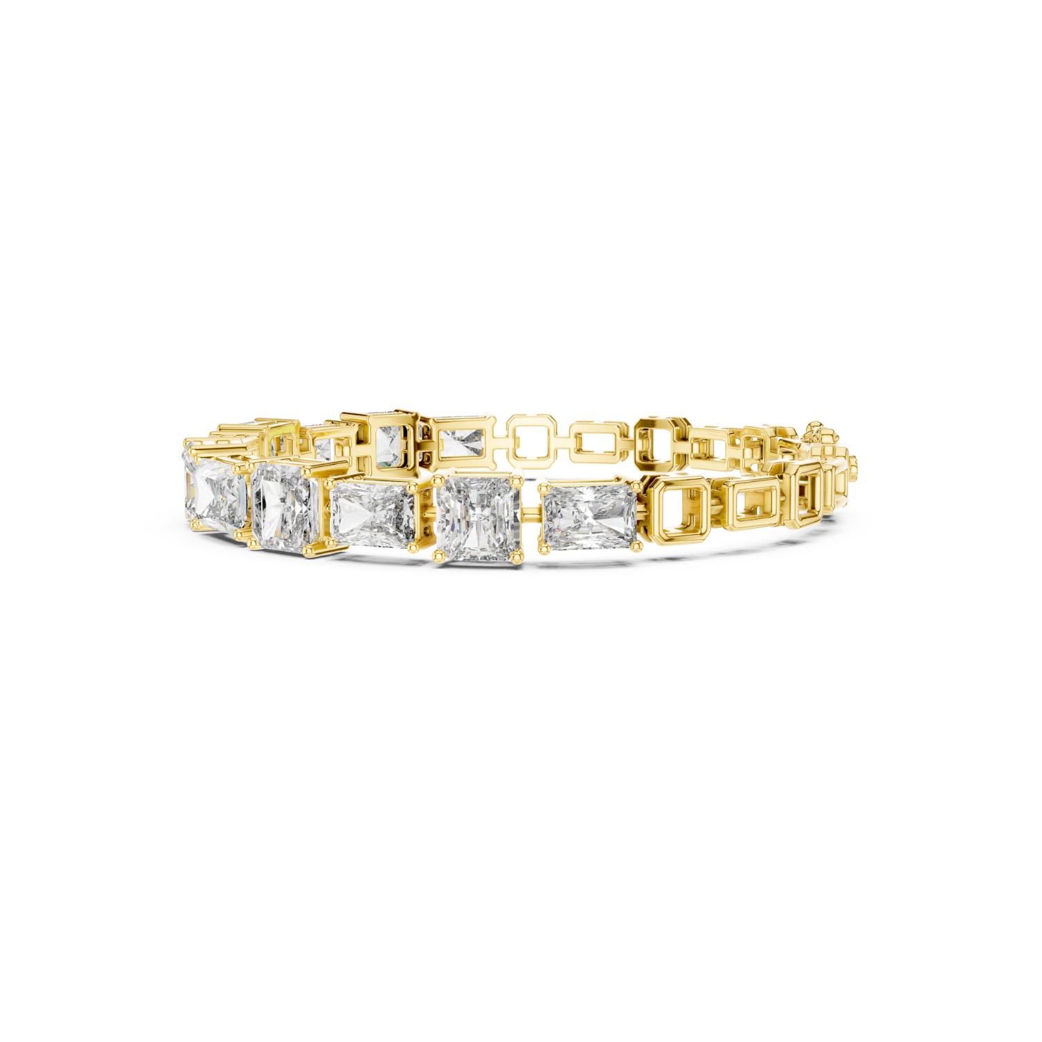 Princess-Cut Diamond Tennis Bracelet