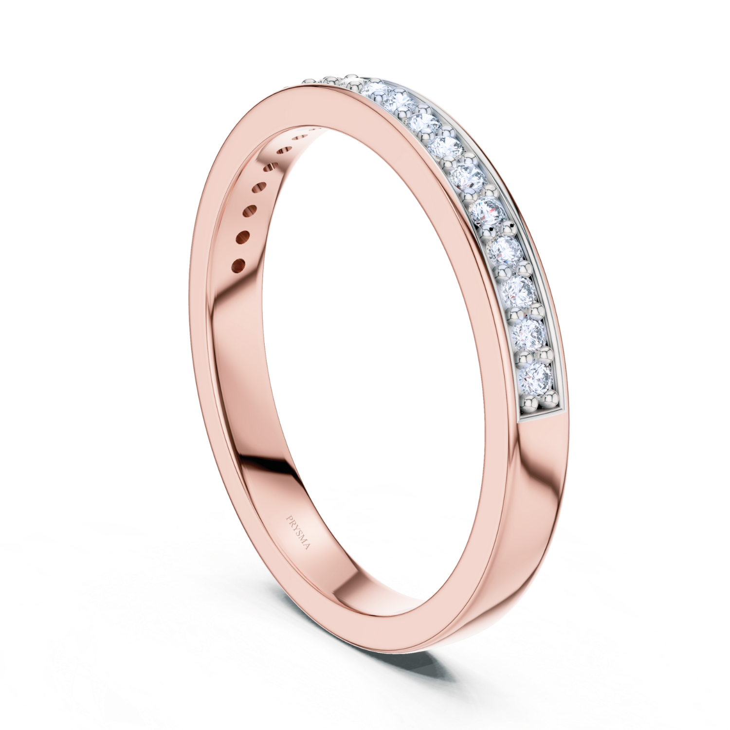 Golden Glint Channel Diamond Ring