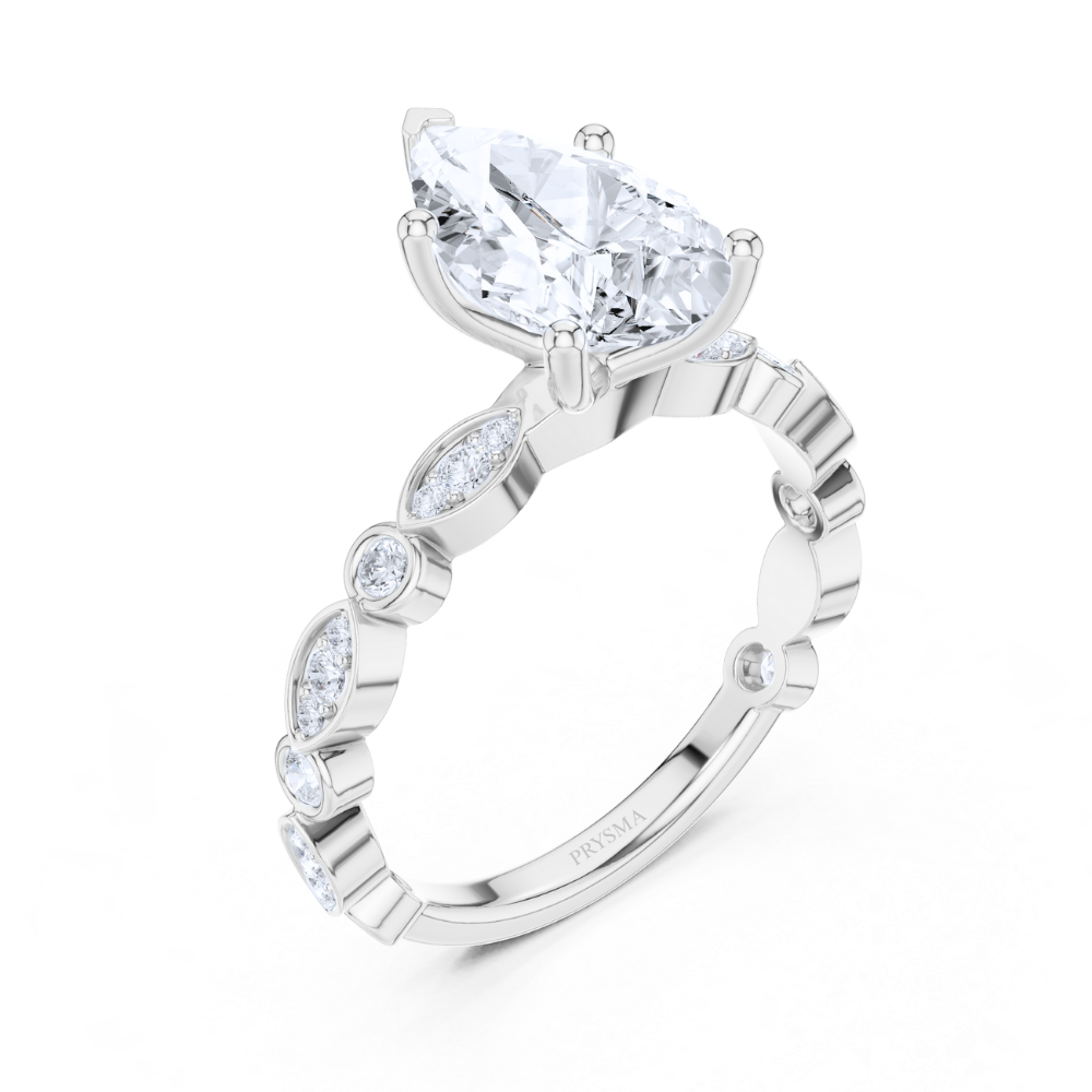 Teardrop Elegance Diamond Ring