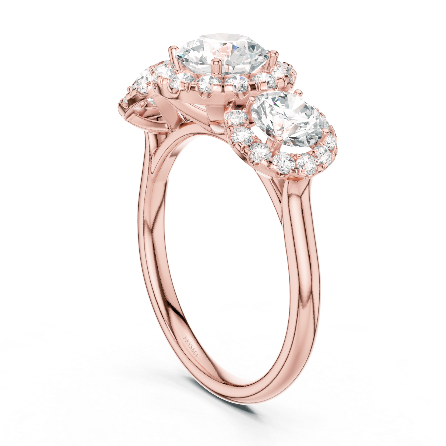 Triple Halo Diamond Ring