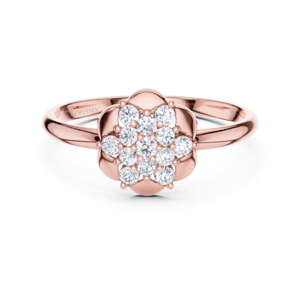 Golden Bloom Diamond Ring