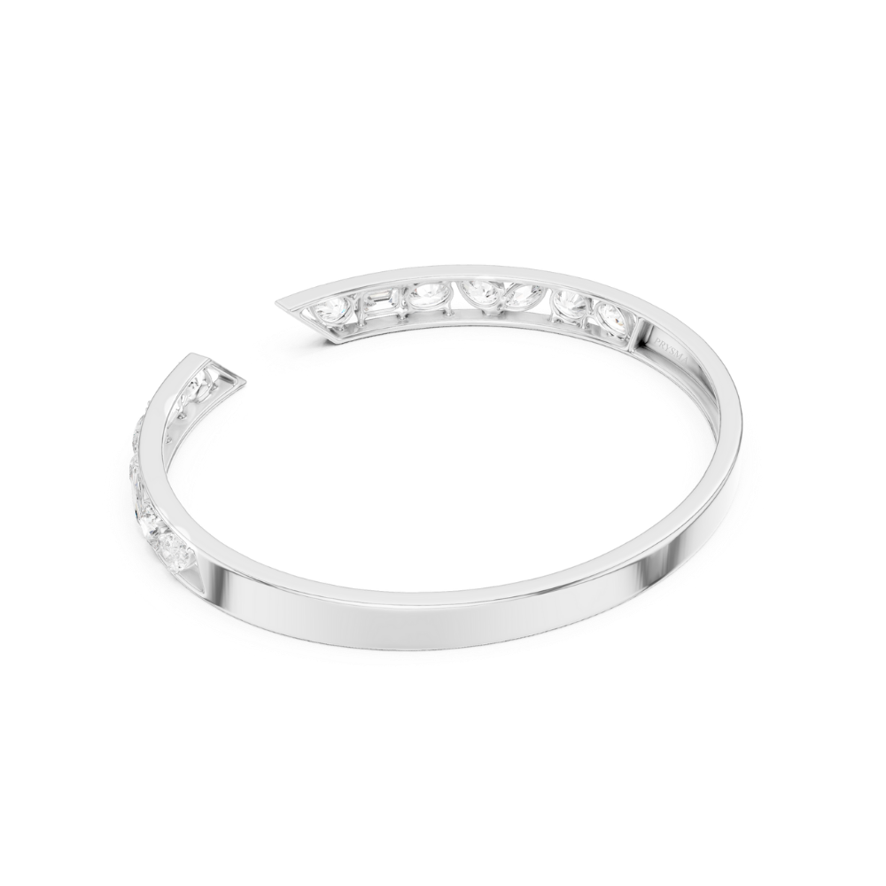V-Edge Diamond Open Bangle