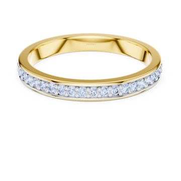 Golden Glint Channel Diamond Ring
