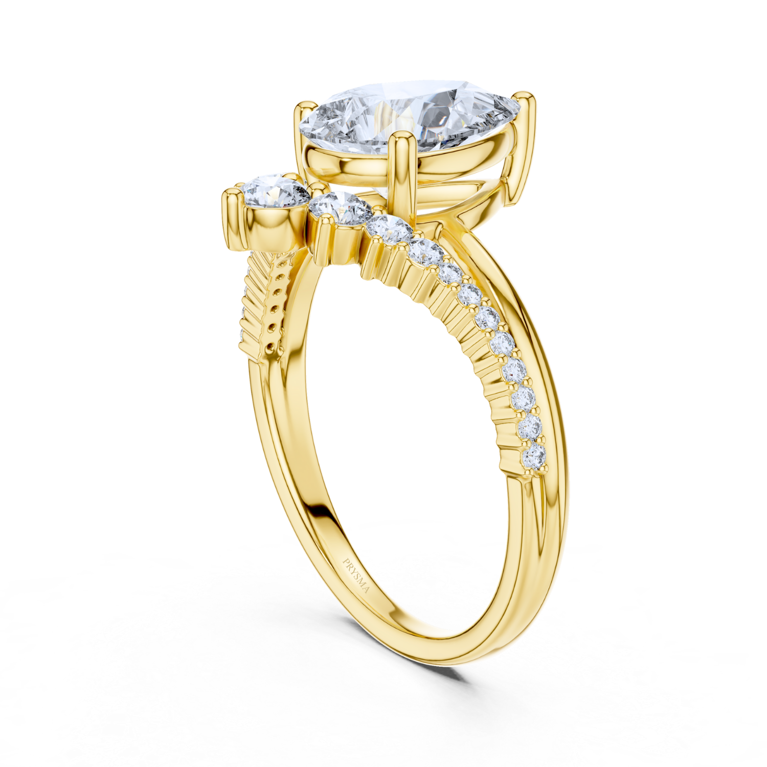 Majestic Pear-Cut Diamond Crossover Ring