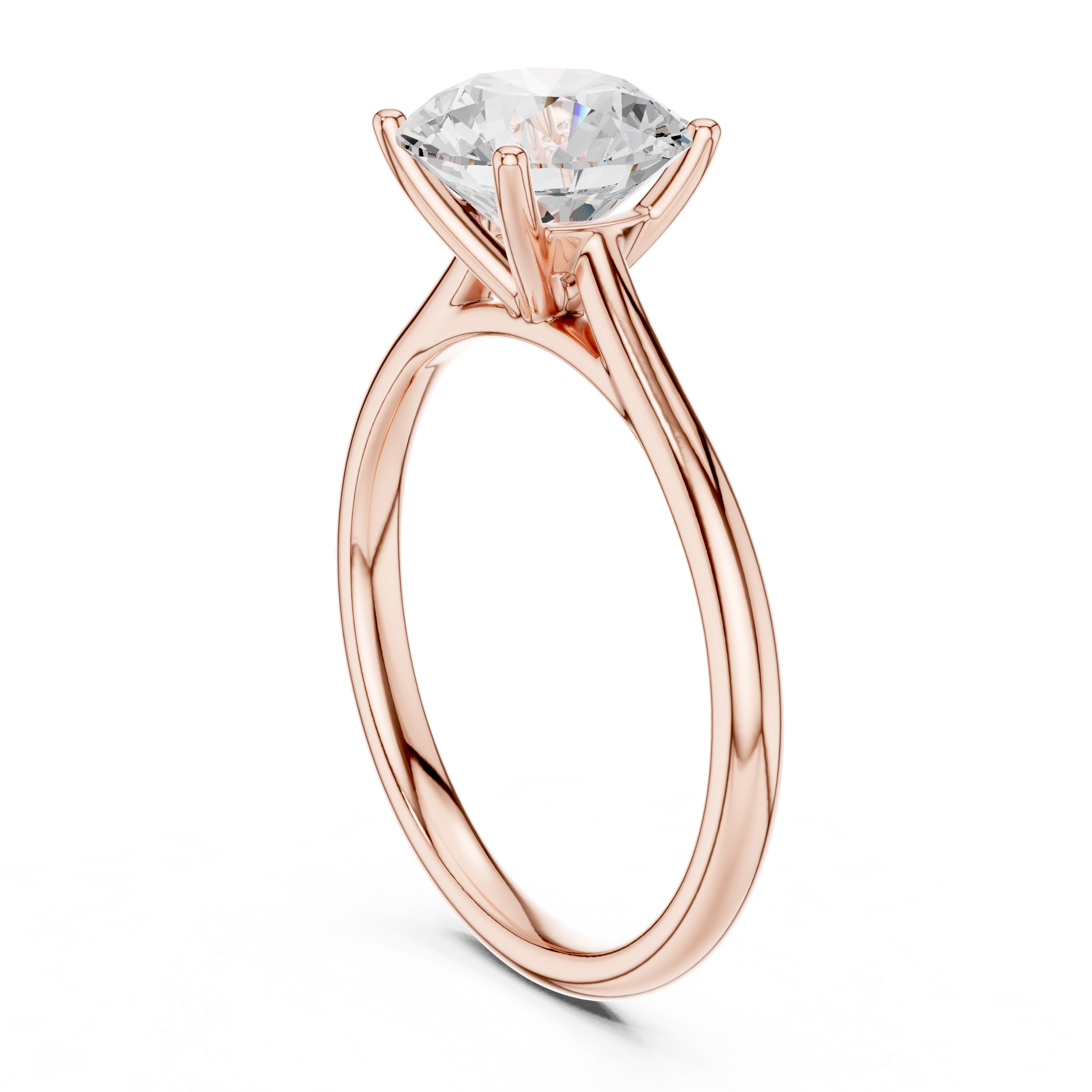 Elegant  Split-Shank Solitaire Ring