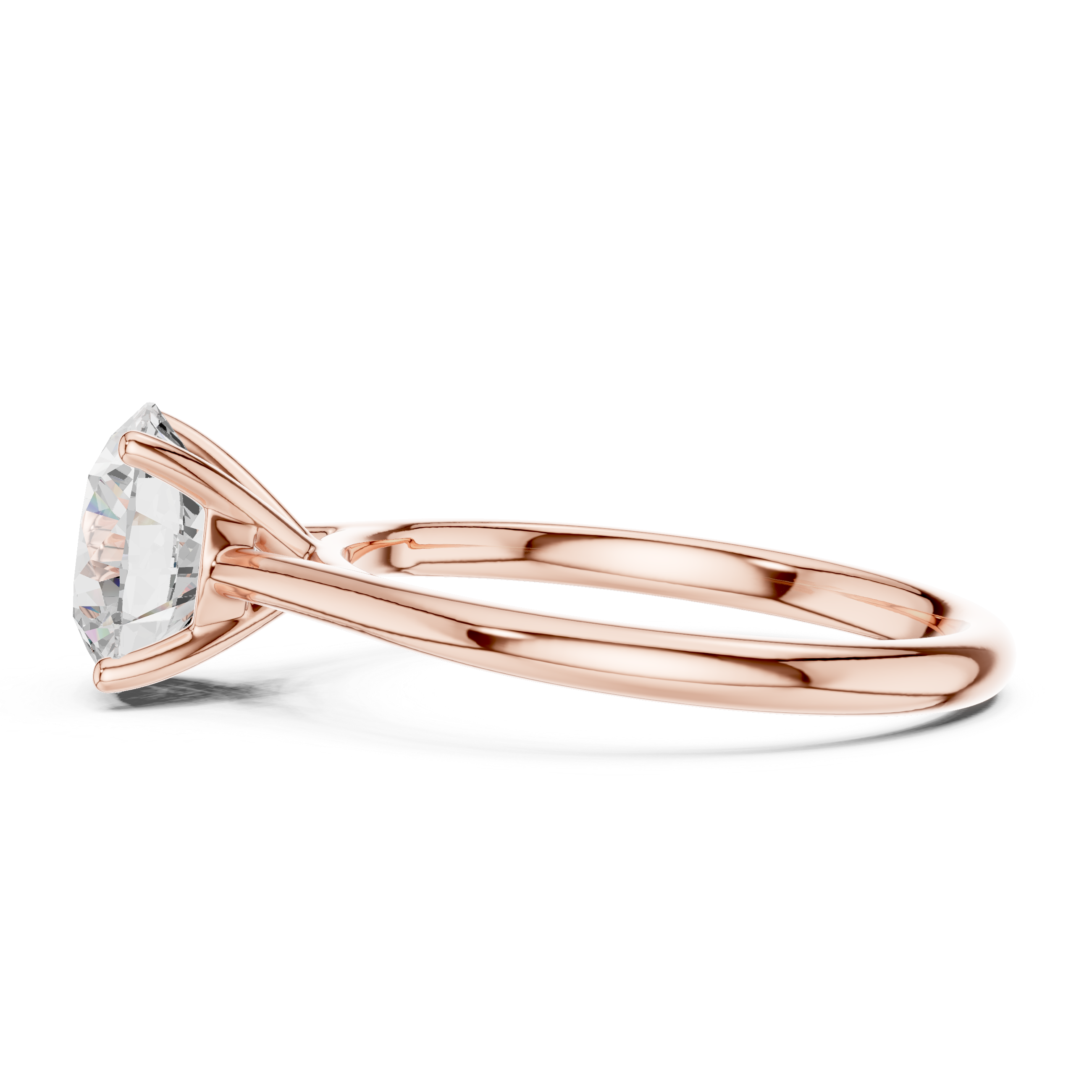 Elegant  Split-Shank Solitaire Ring