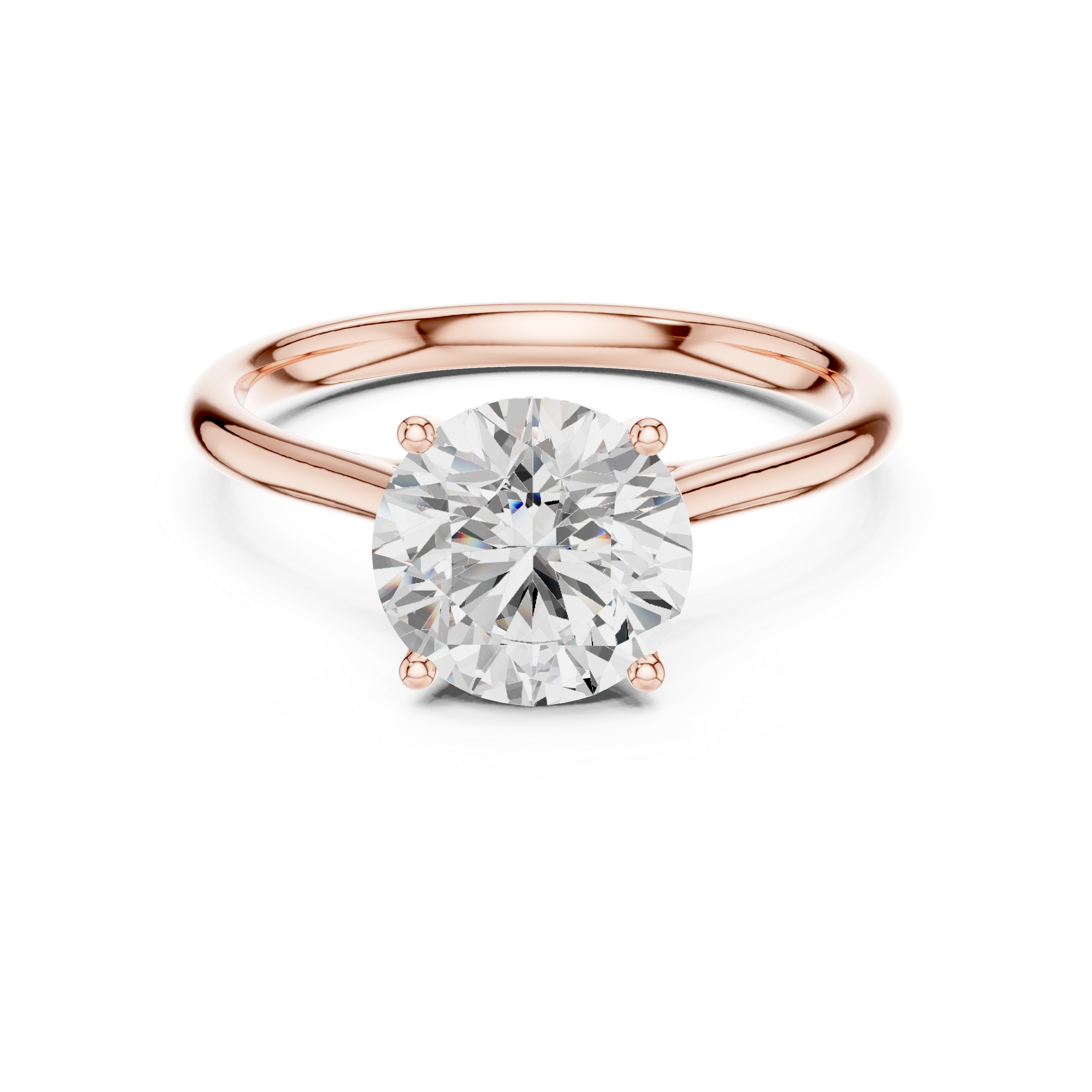 Elegant  Split-Shank Solitaire Ring