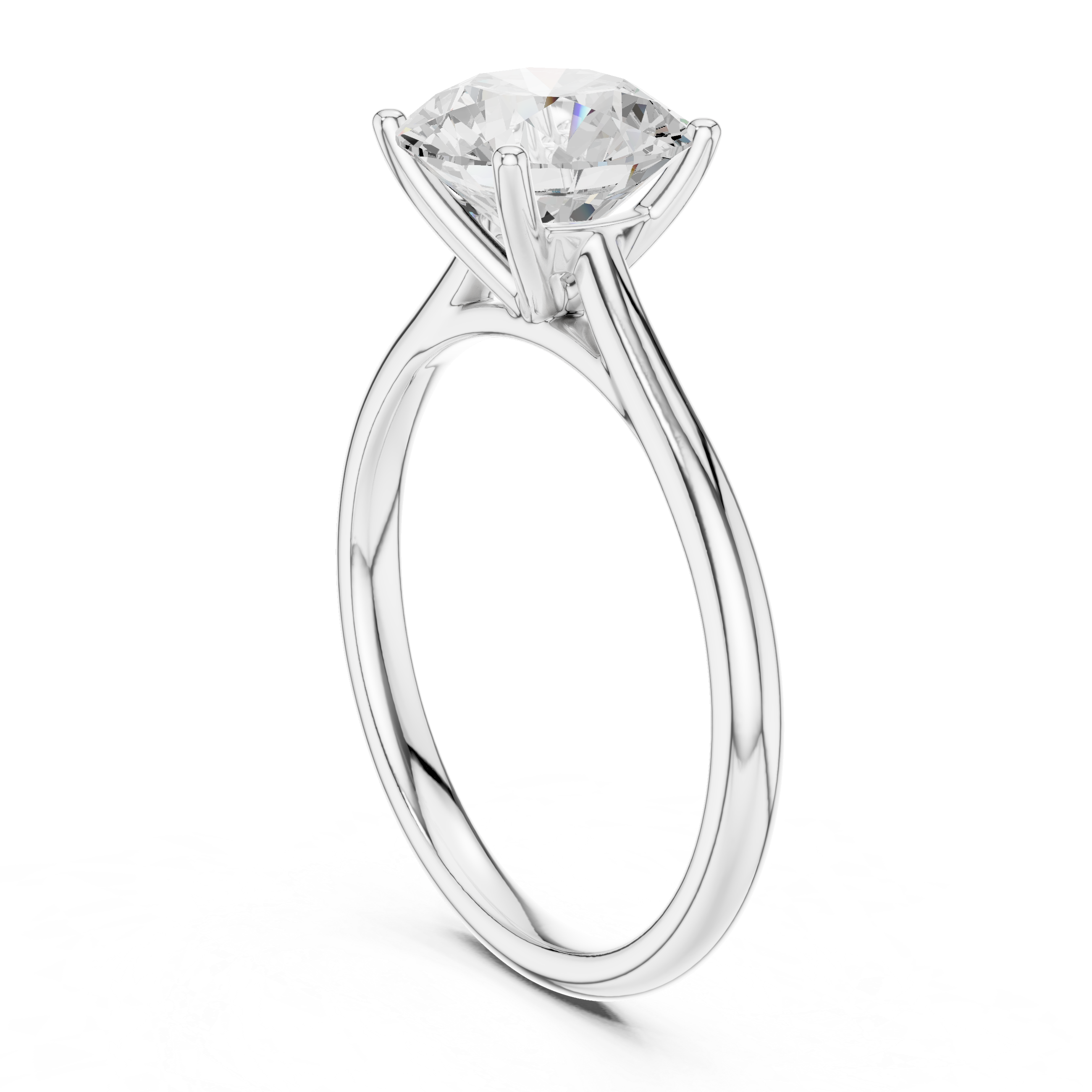 Elegant  Split-Shank Solitaire Ring