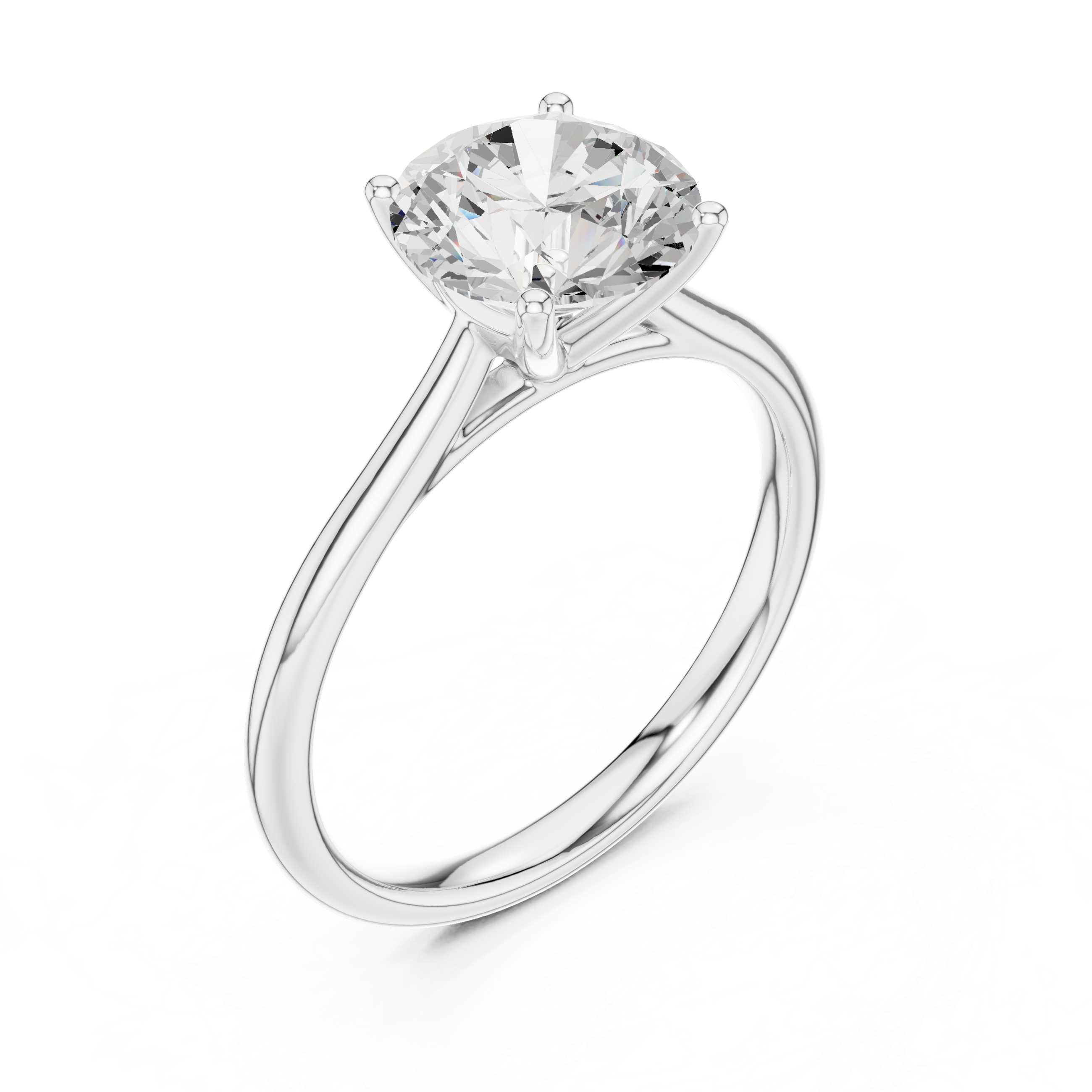 Elegant  Split-Shank Solitaire Ring