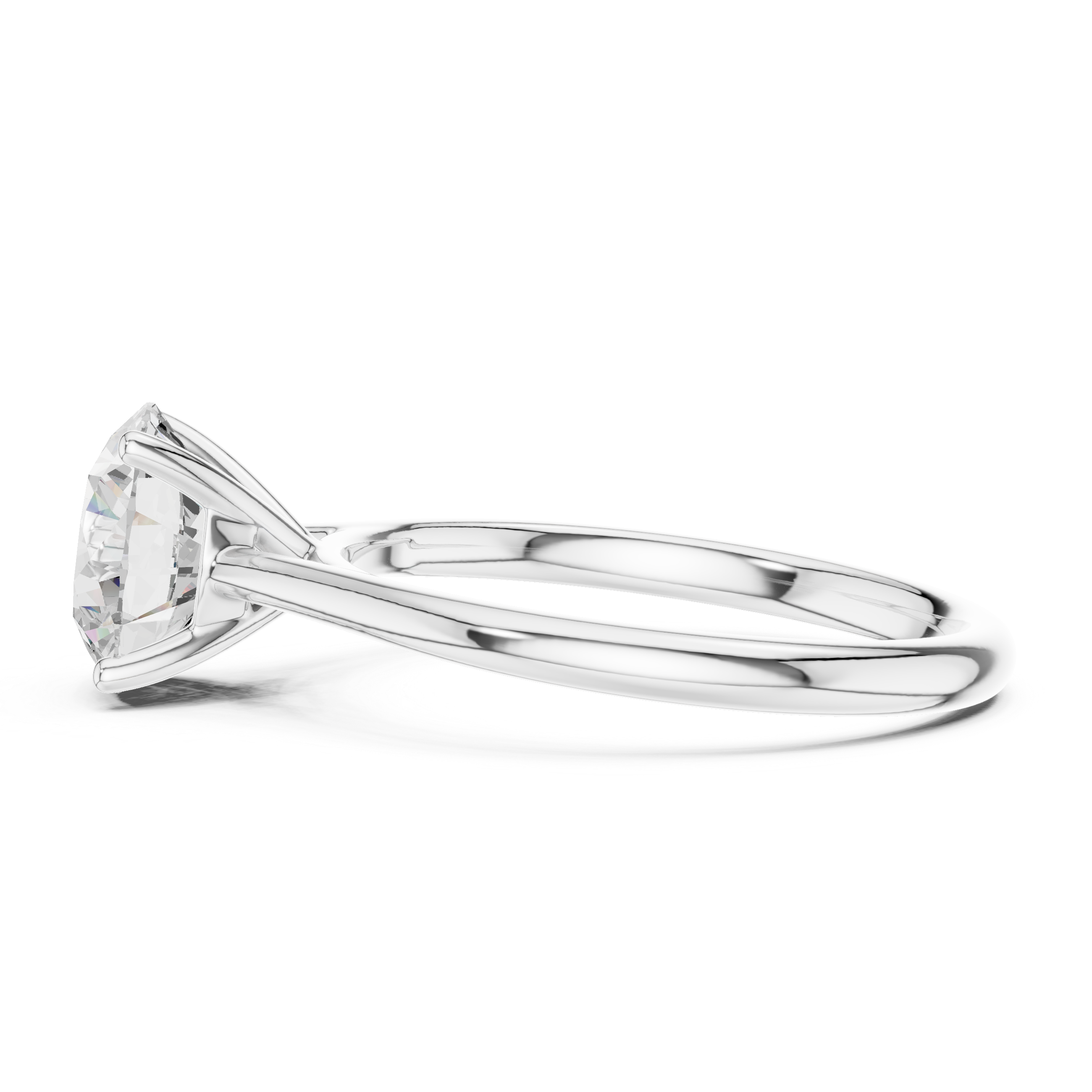 Elegant  Split-Shank Solitaire Ring