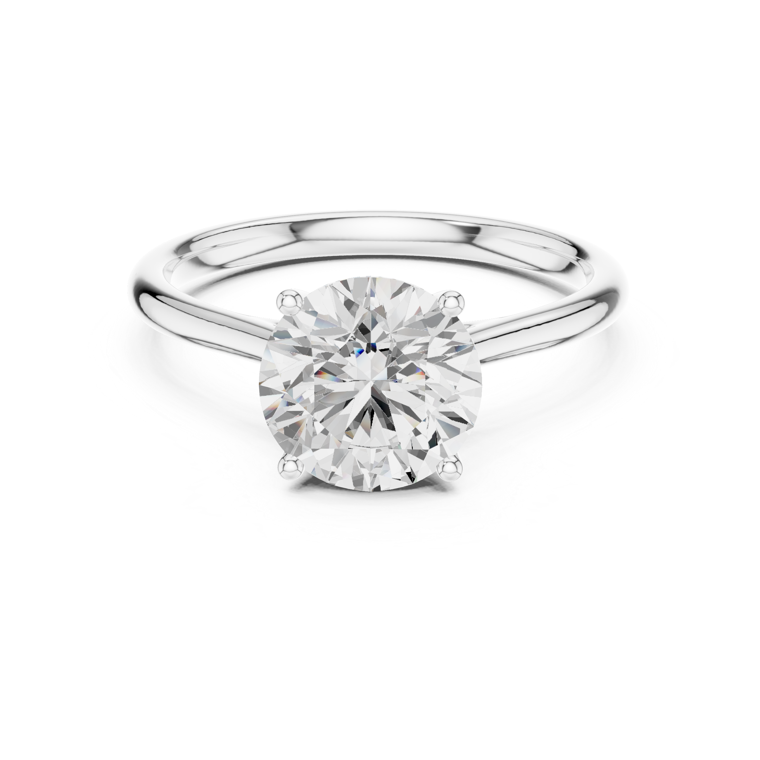 Elegant  Split-Shank Solitaire Ring