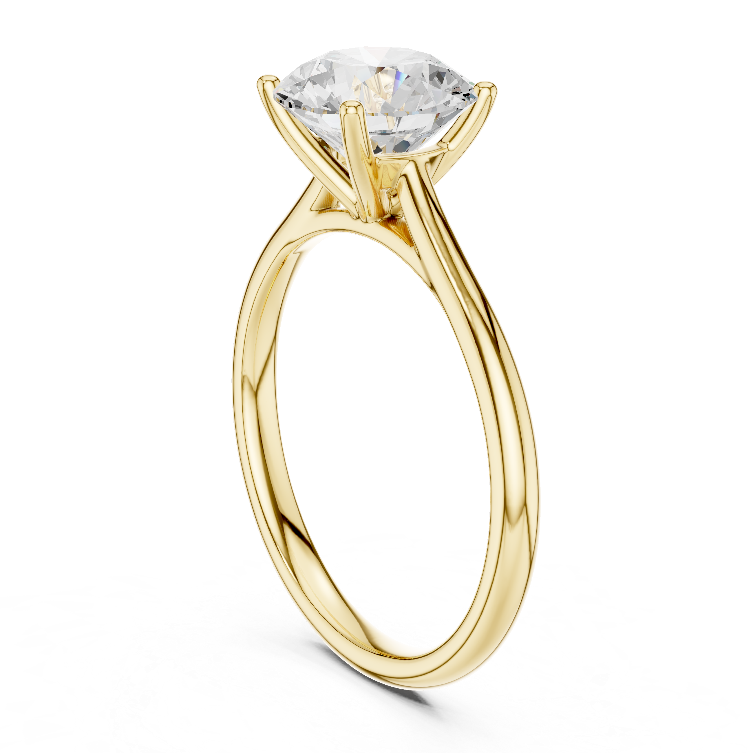 Elegant  Split-Shank Solitaire Ring