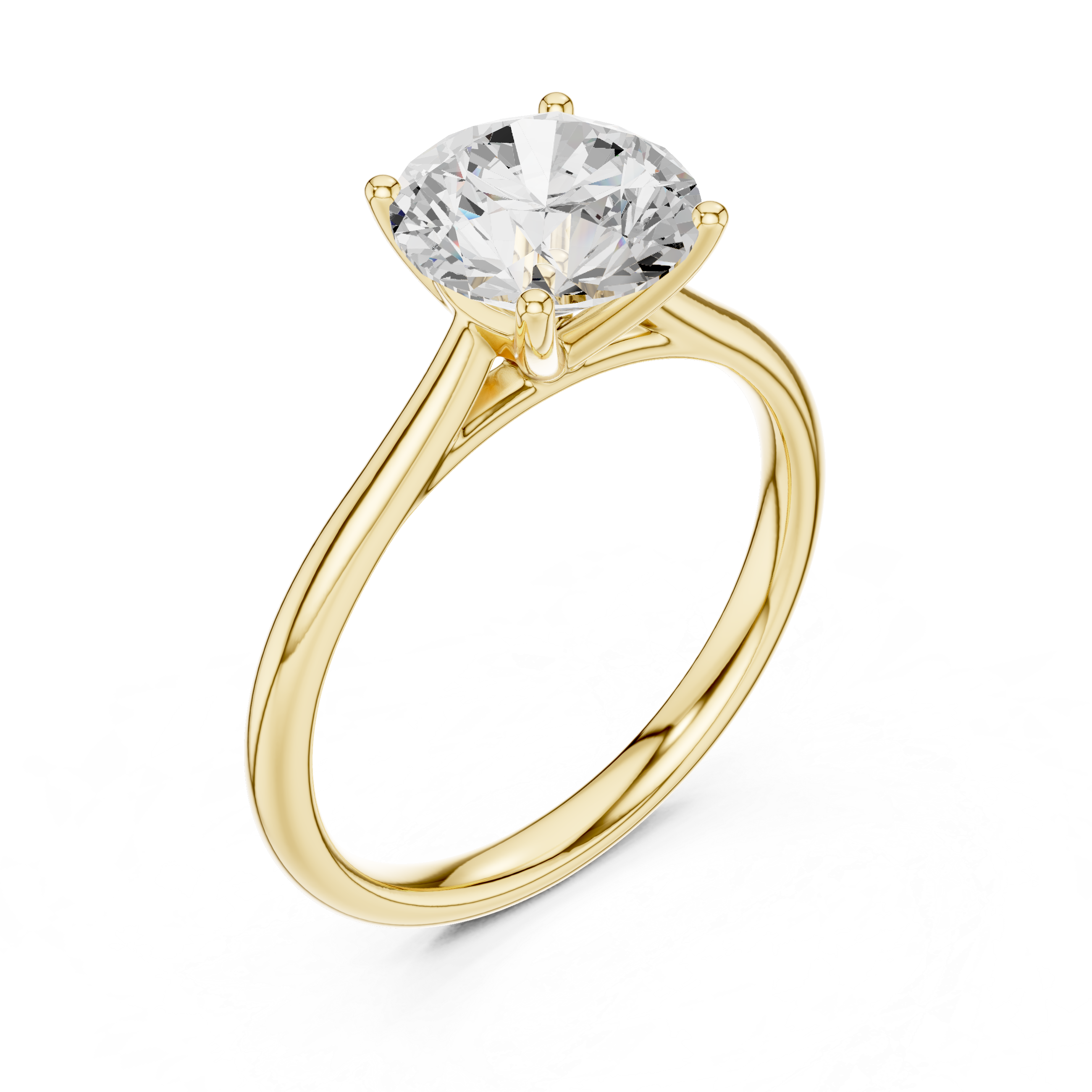 Elegant  Split-Shank Solitaire Ring