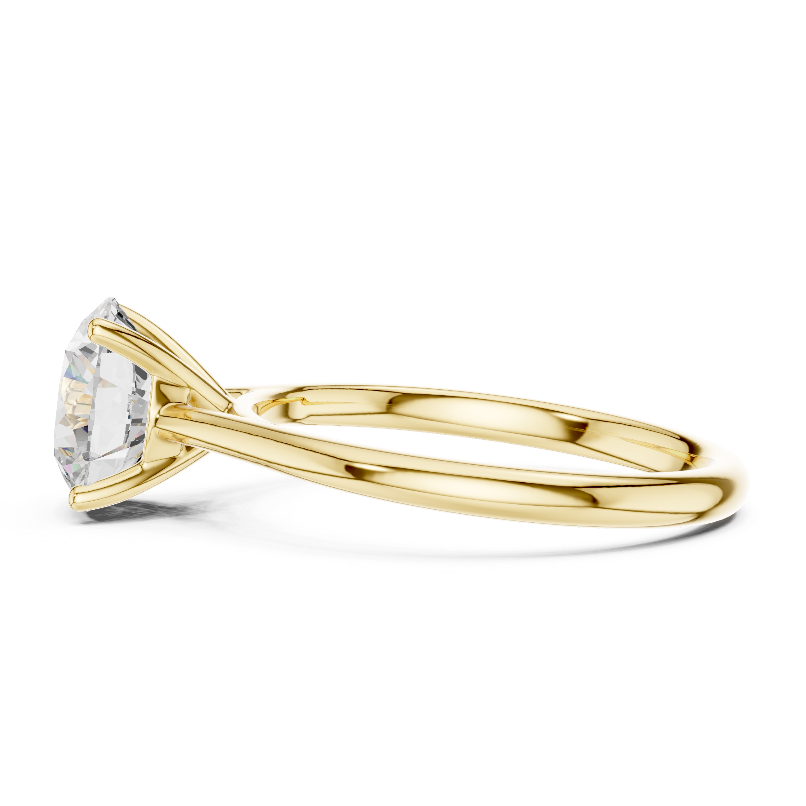 Elegant  Split-Shank Solitaire Ring