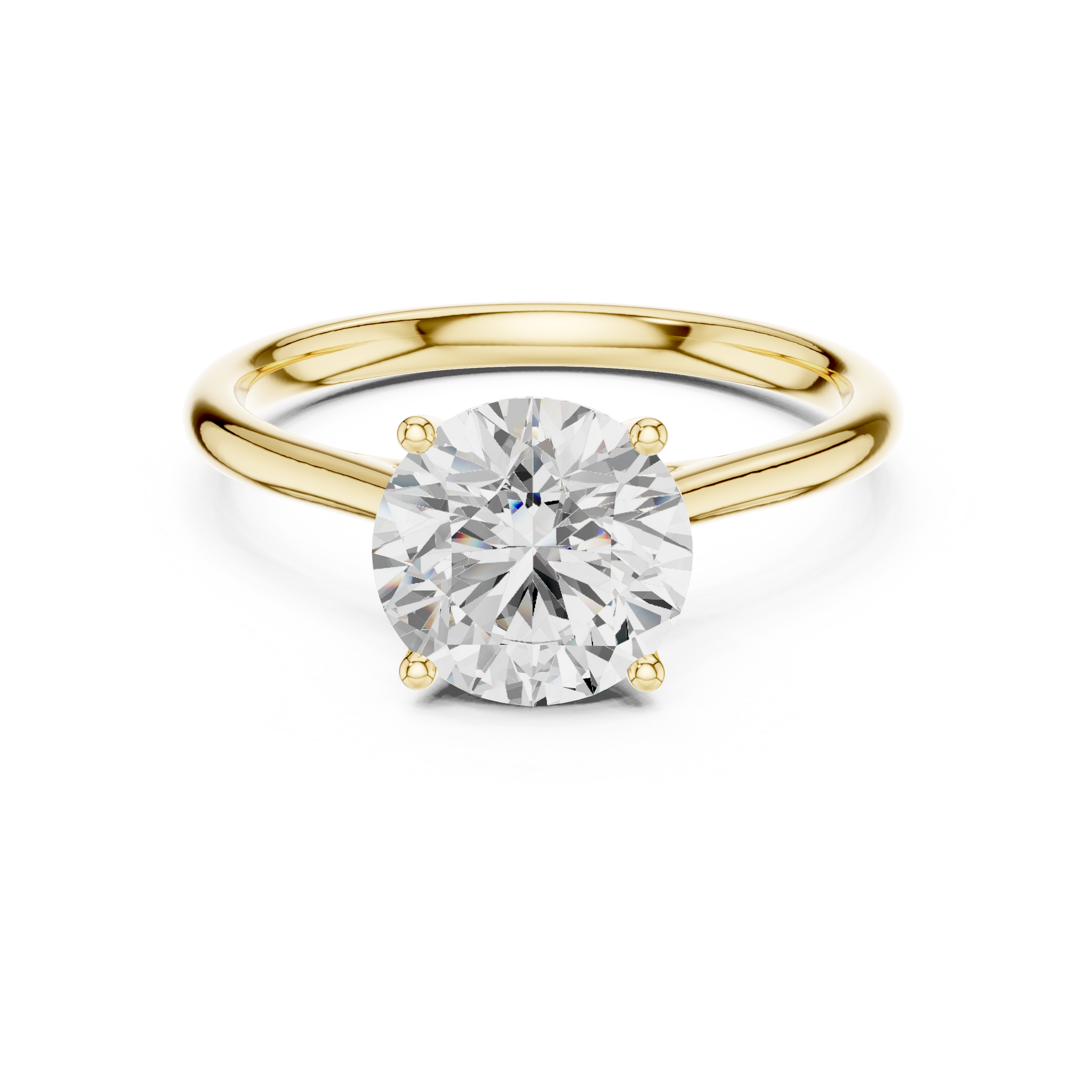 Elegant  Split-Shank Solitaire Ring