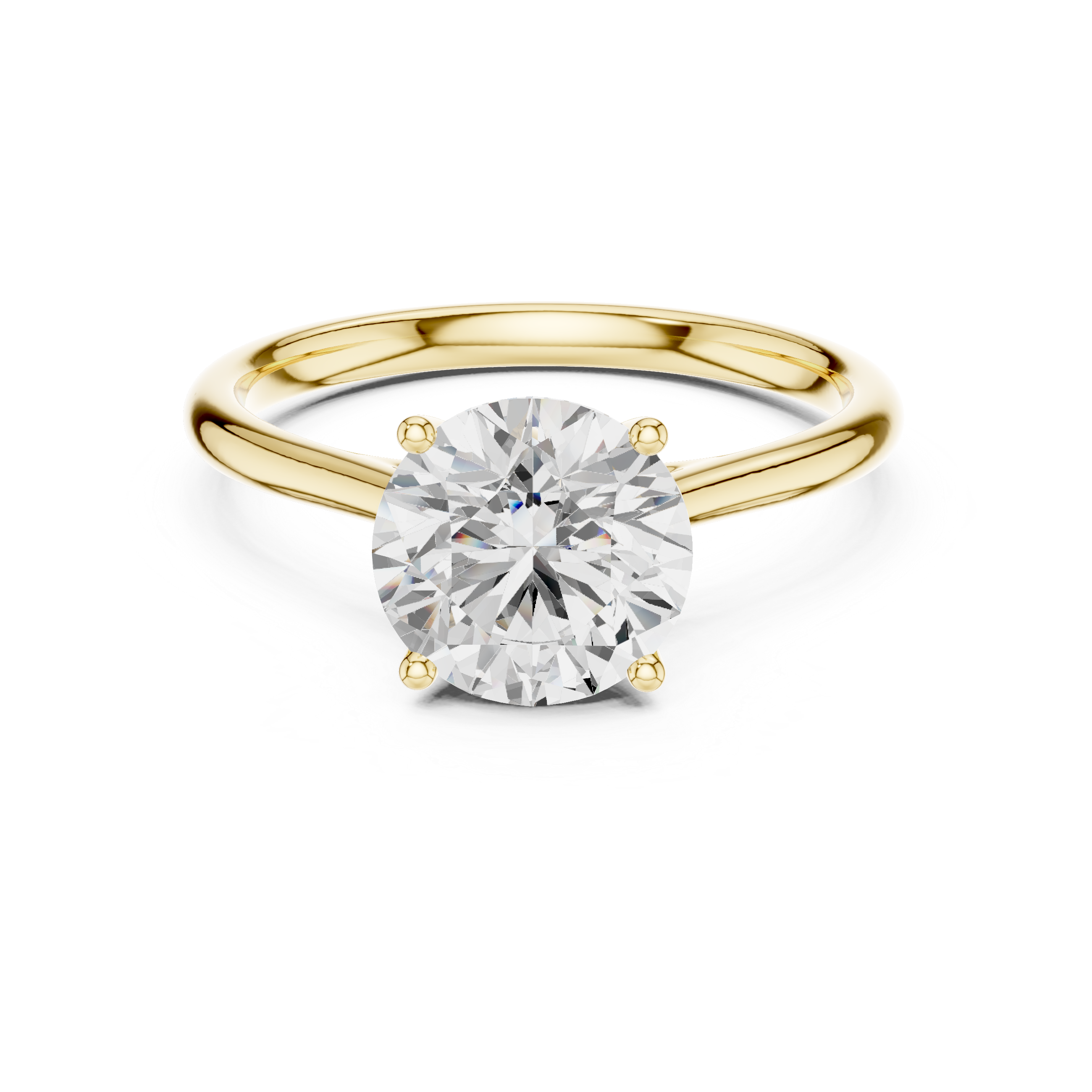 Elegant  Split-Shank Solitaire Ring