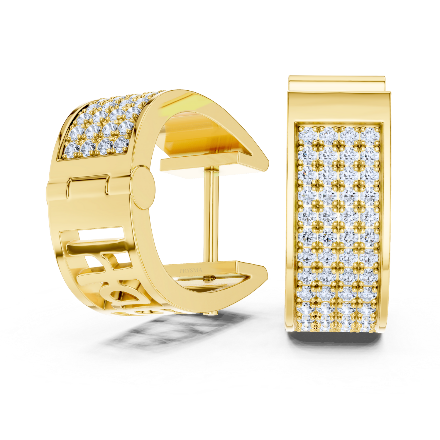 Luxe Pavé Diamond Hoop Earrings