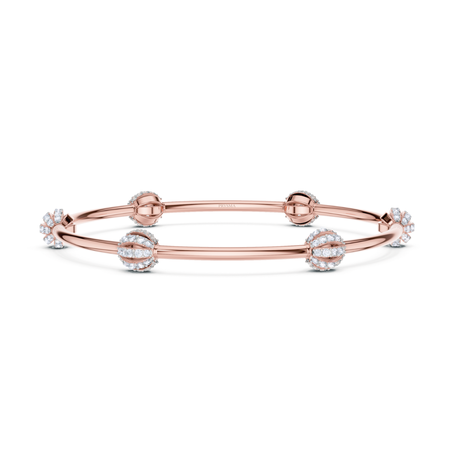 Radiant Bloom Orb Diamond Bangle