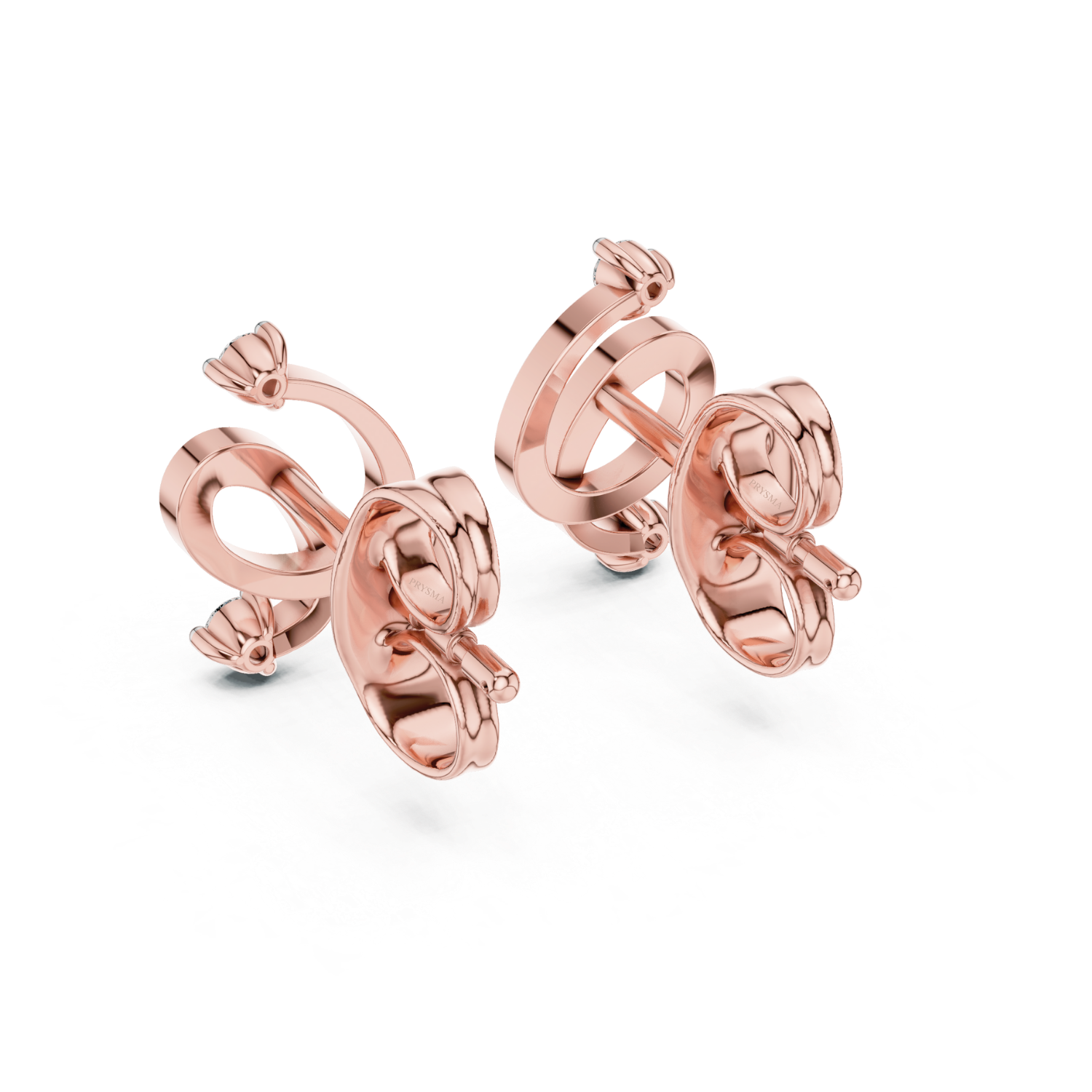 Elegant Swirl Diamond Earrings