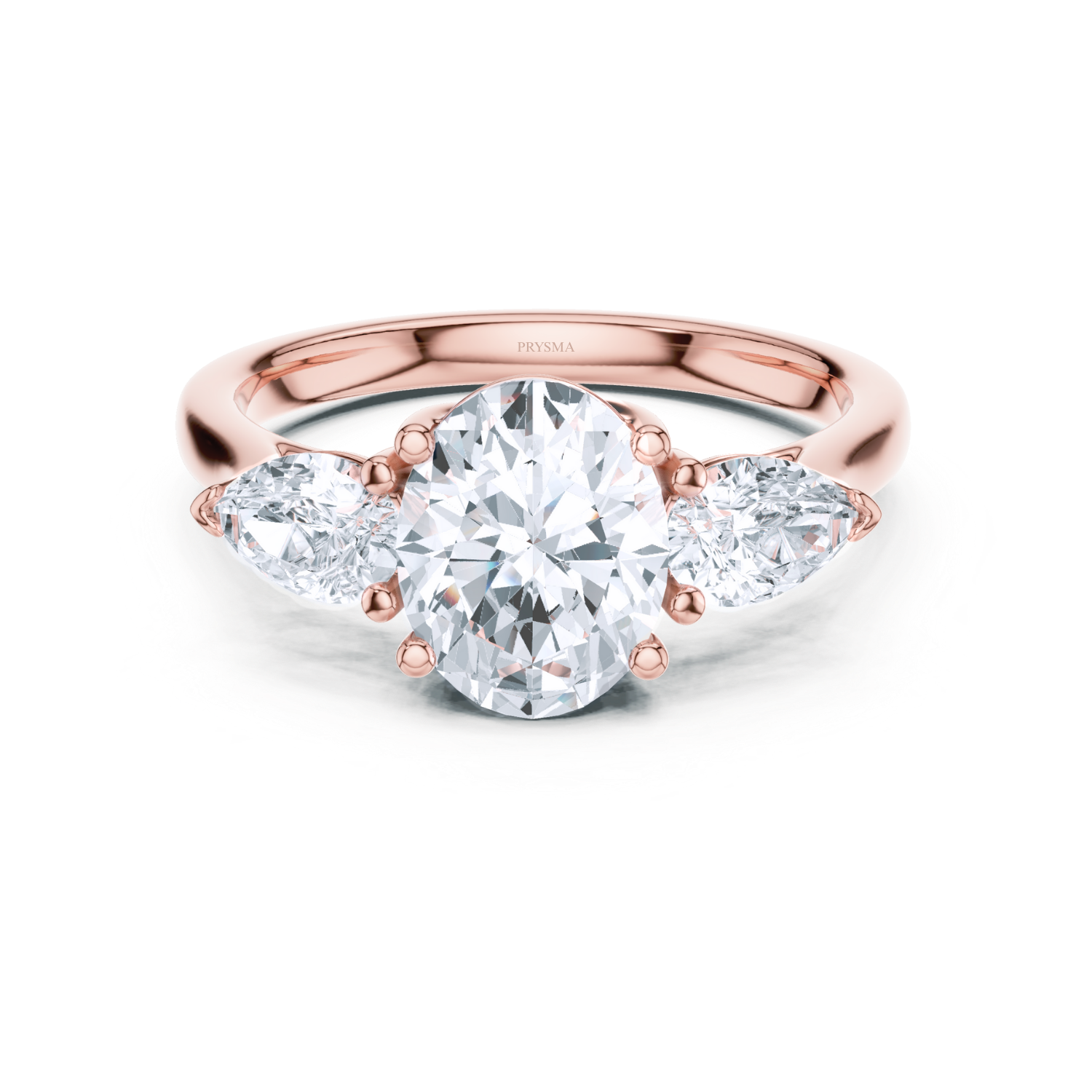 Three-Stone Oval Diamond Ring