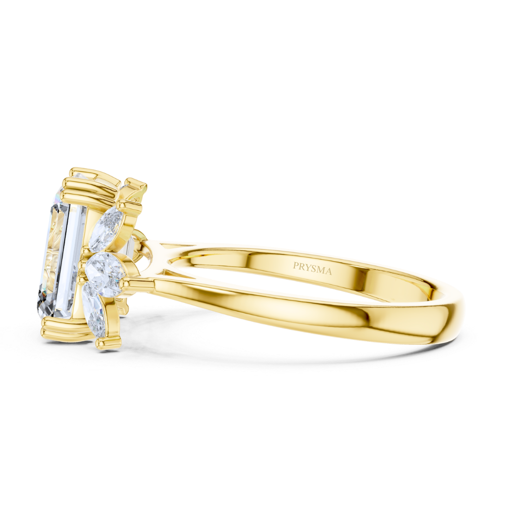 Diamond Blossom Crown Ring