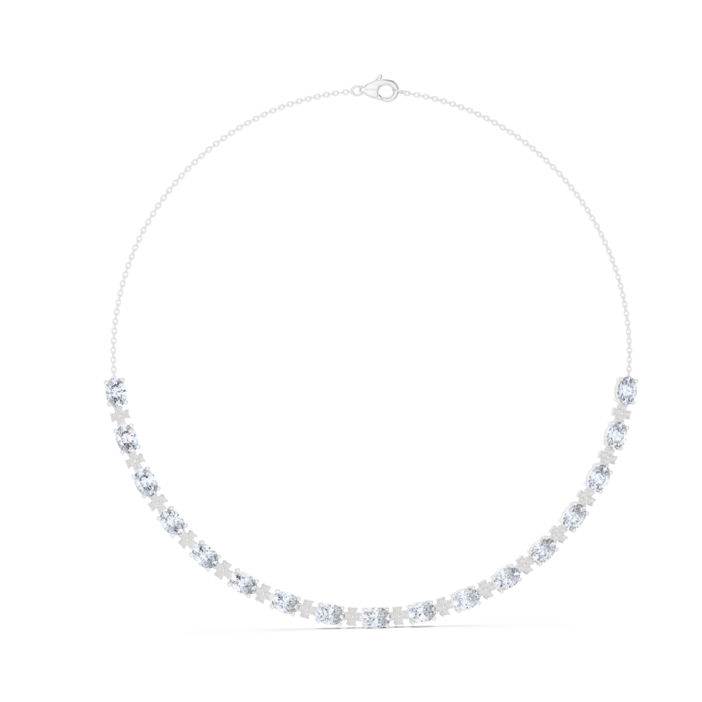 Celestia Oval Diamond Necklace