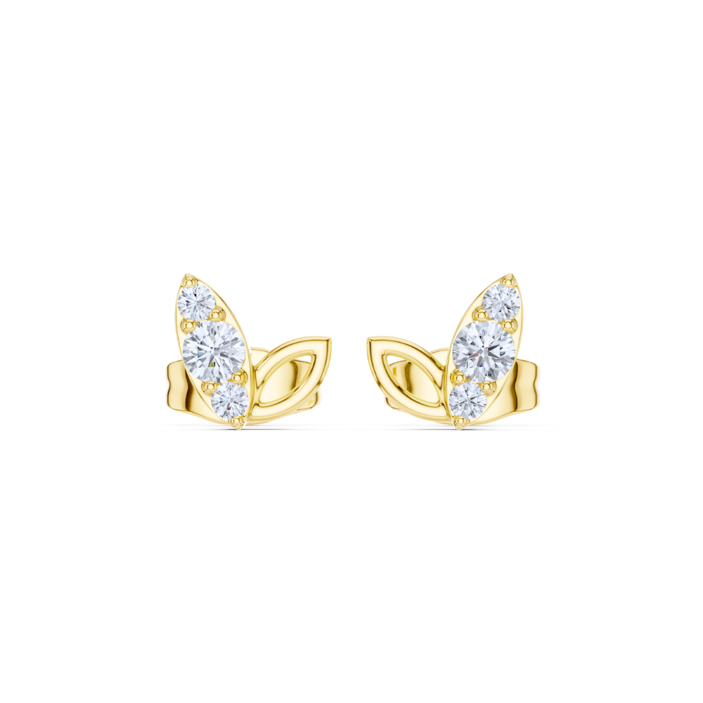 Diamond Petal Whisper Studs
