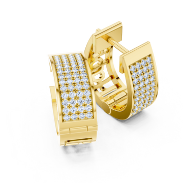 Luxe Pavé Diamond Hoop Earrings