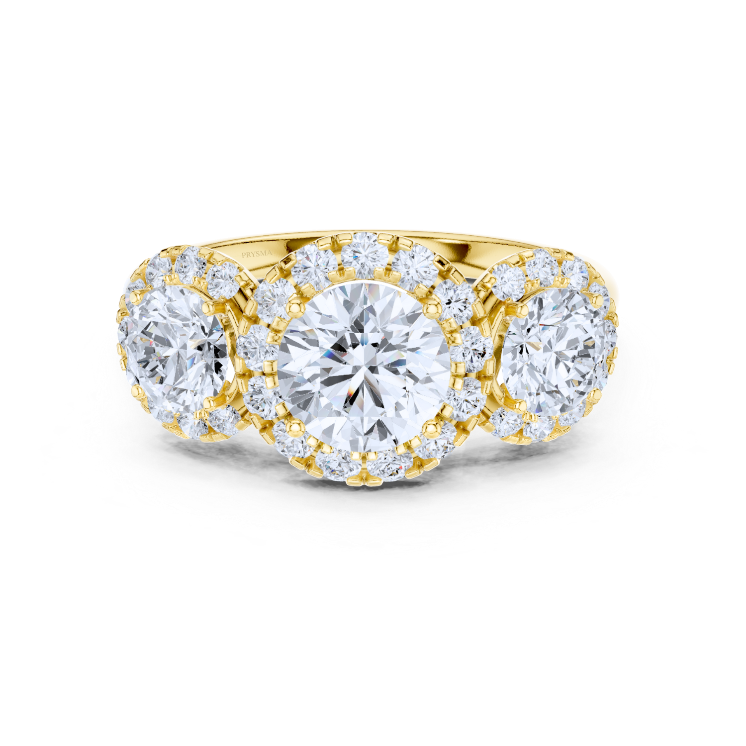 Triple Halo Diamond Ring