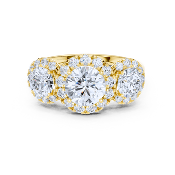Triple Halo Diamond Ring