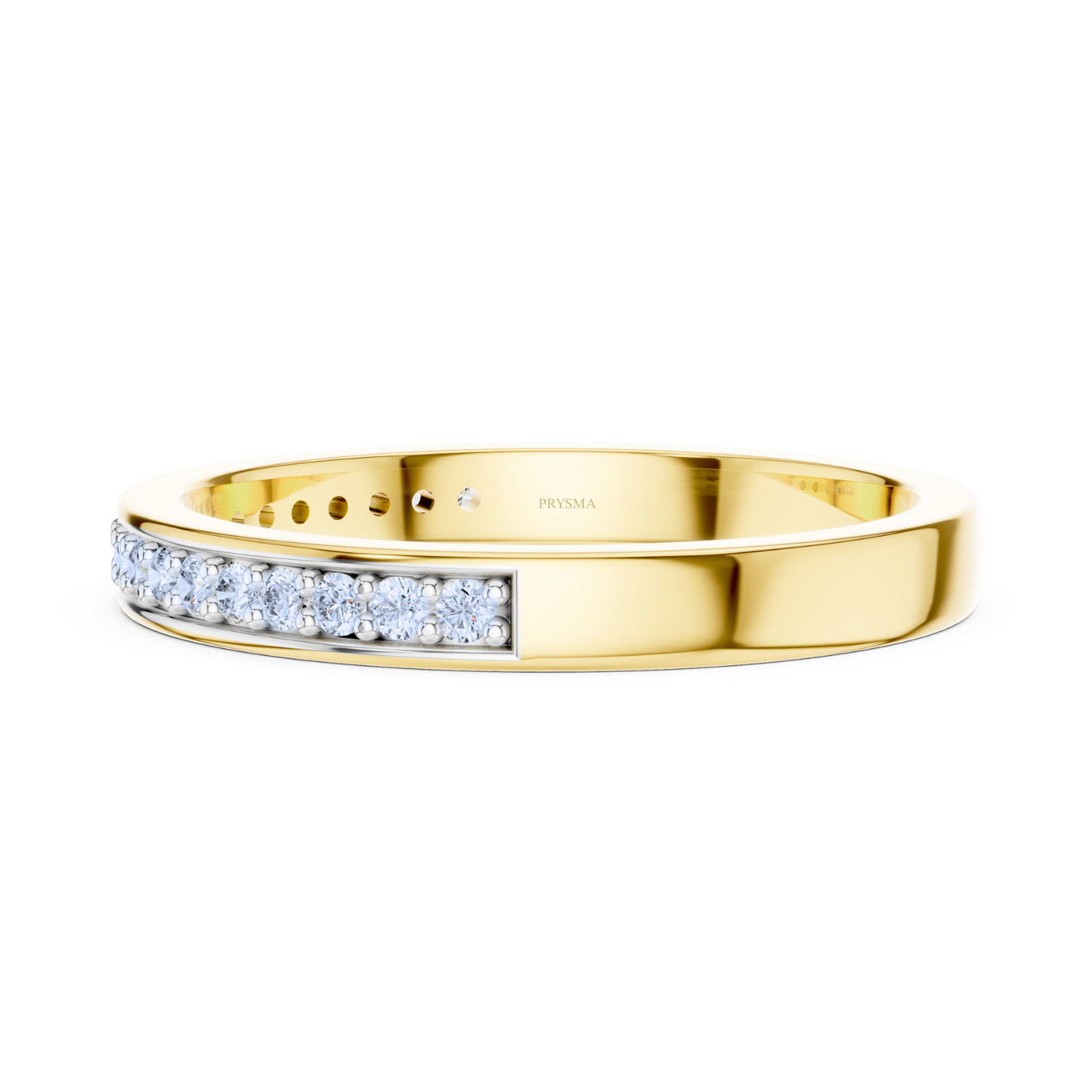 Golden Glint Channel Diamond Ring
