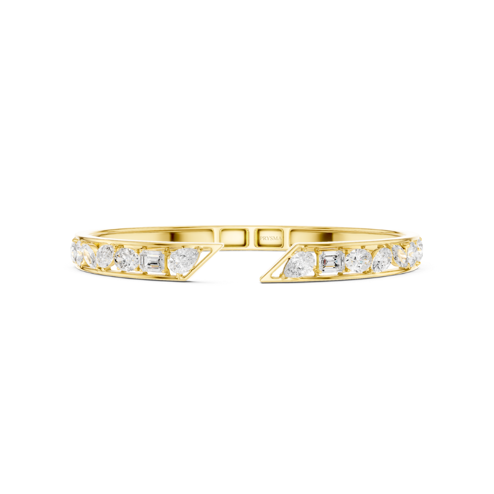 V-Edge Diamond Open Bangle