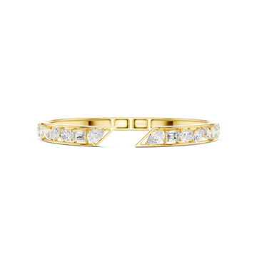V-Edge Diamond Open Bangle
