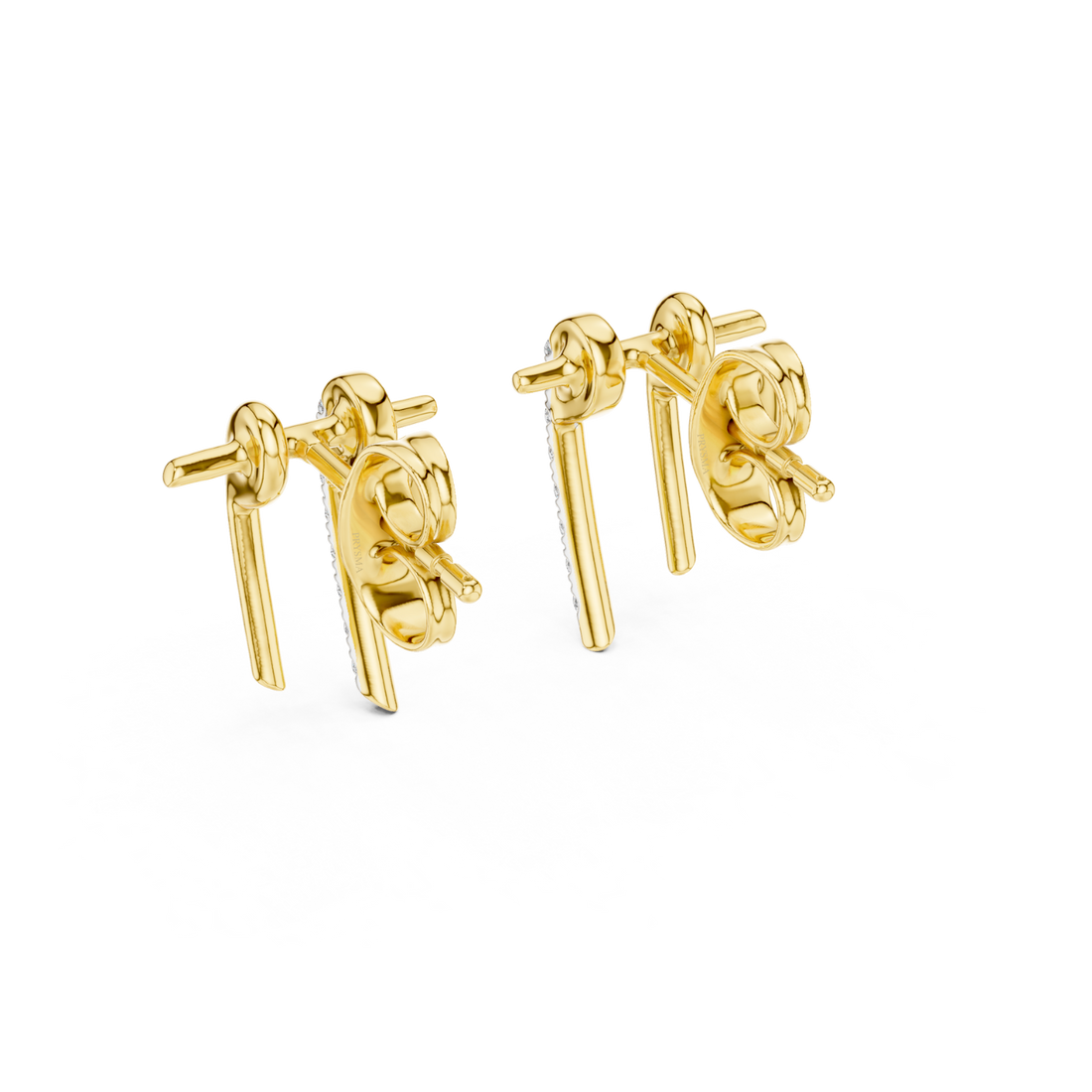 Modern Elegance Diamond Bar Earrings