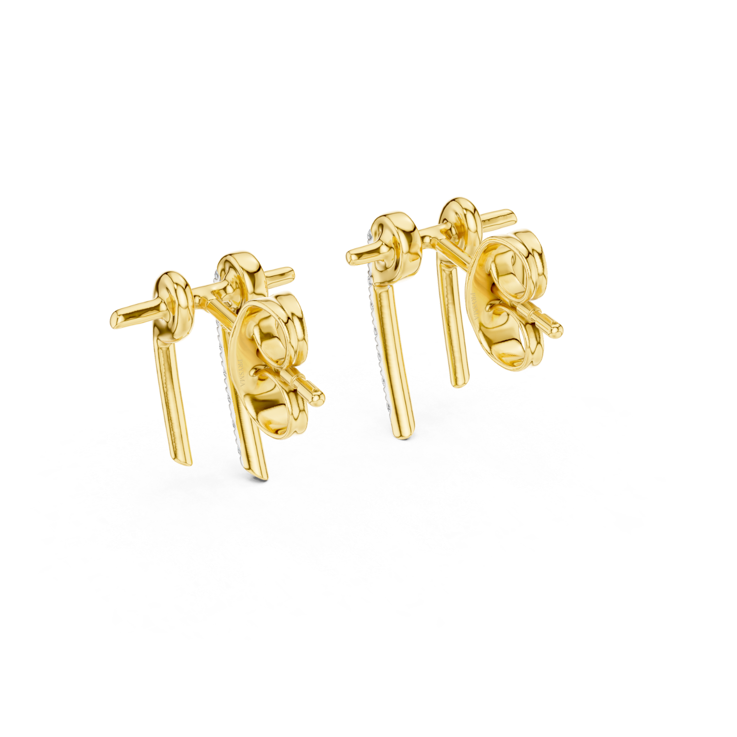 Modern Elegance Diamond Bar Earrings