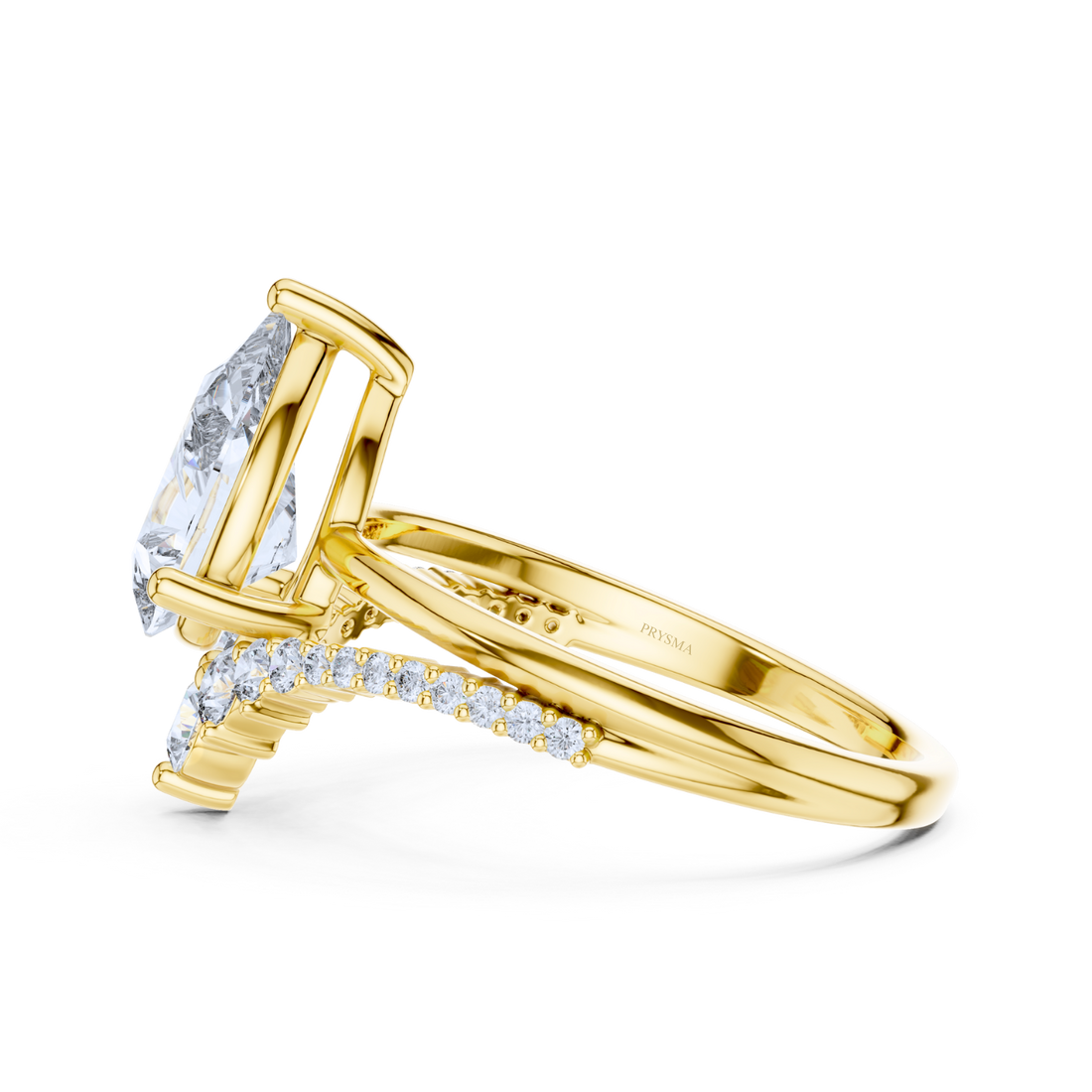 Majestic Pear-Cut Diamond Crossover Ring