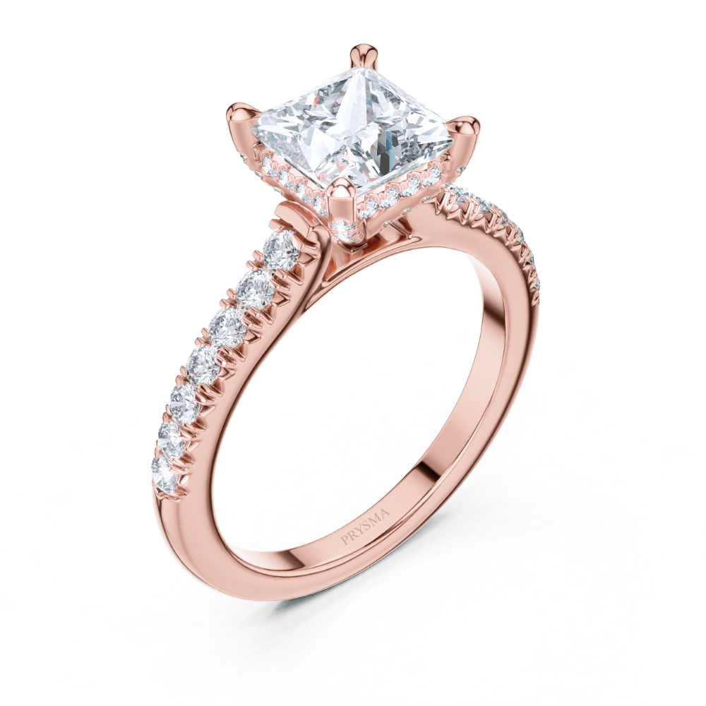 Regal Princess-Cut Diamond Ring