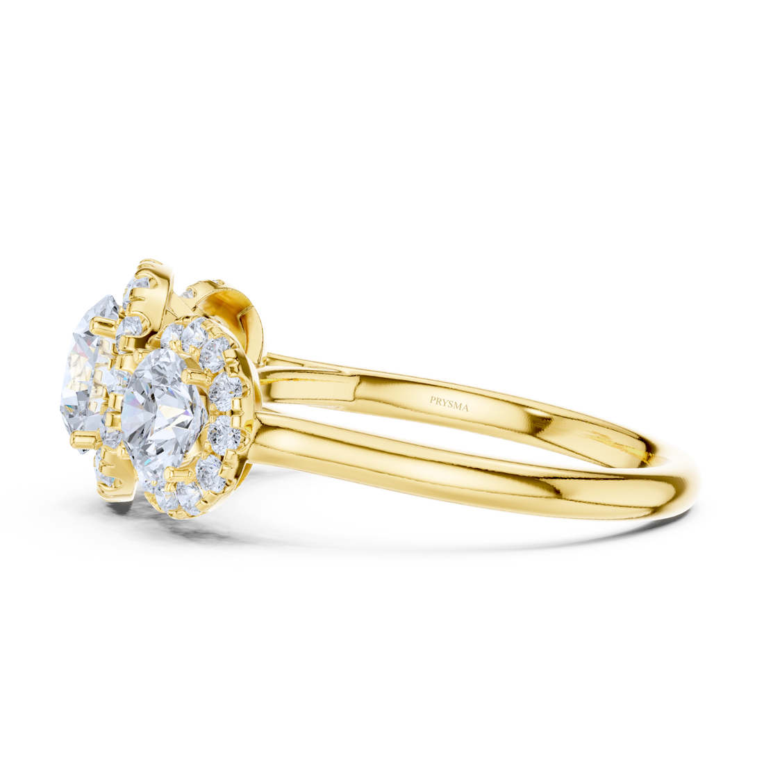 Triple Halo Diamond Ring
