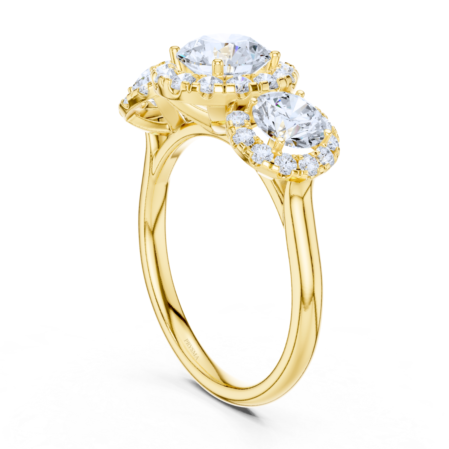 Triple Halo Diamond Ring