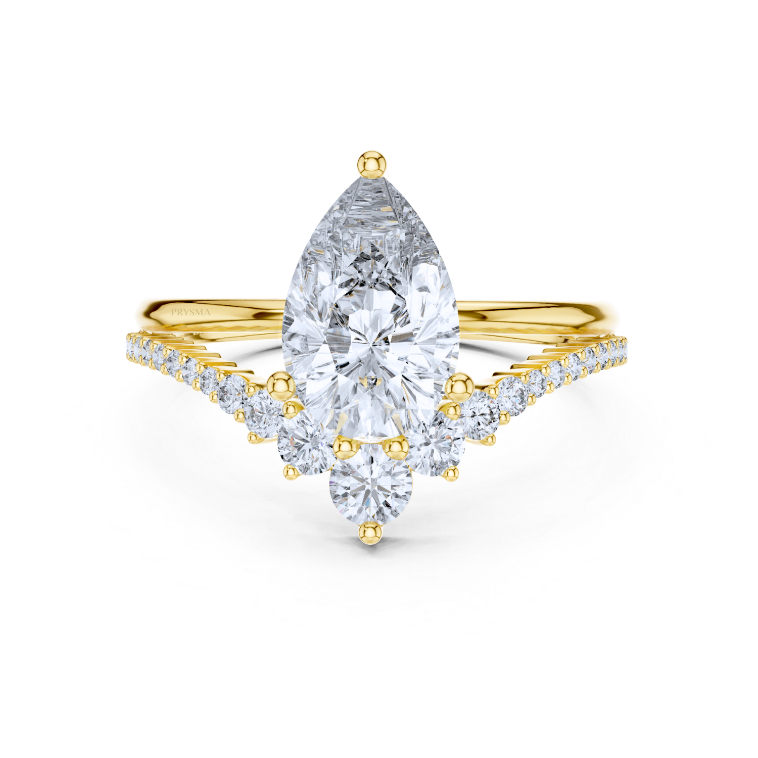 Majestic Pear-Cut Diamond Crossover Ring