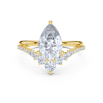 Majestic Pear-Cut Diamond Crossover Ring
