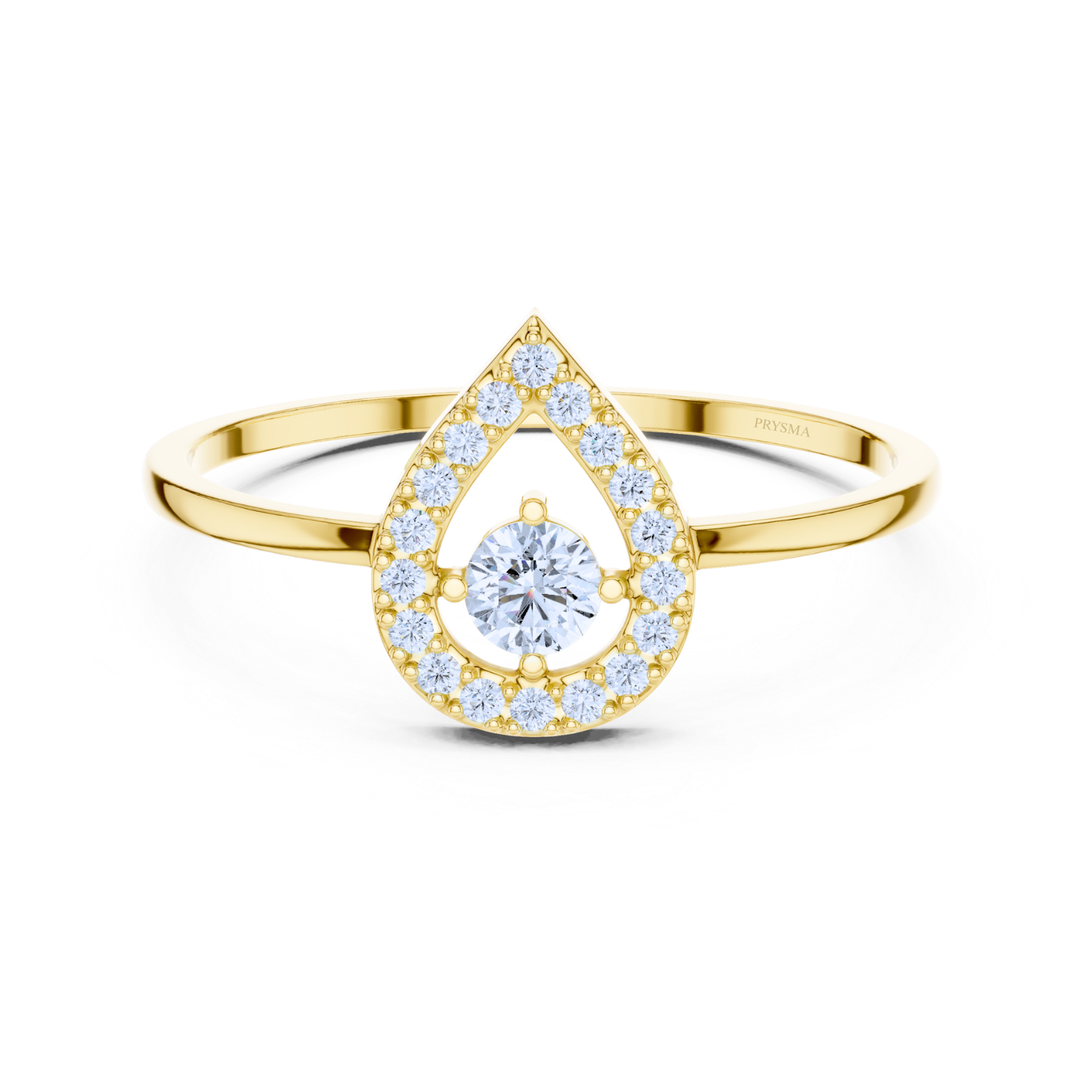 Heart-Shaped Halo Diamond Ring