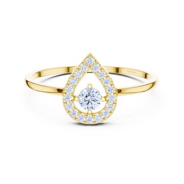 Heart-Shaped Halo Diamond Ring