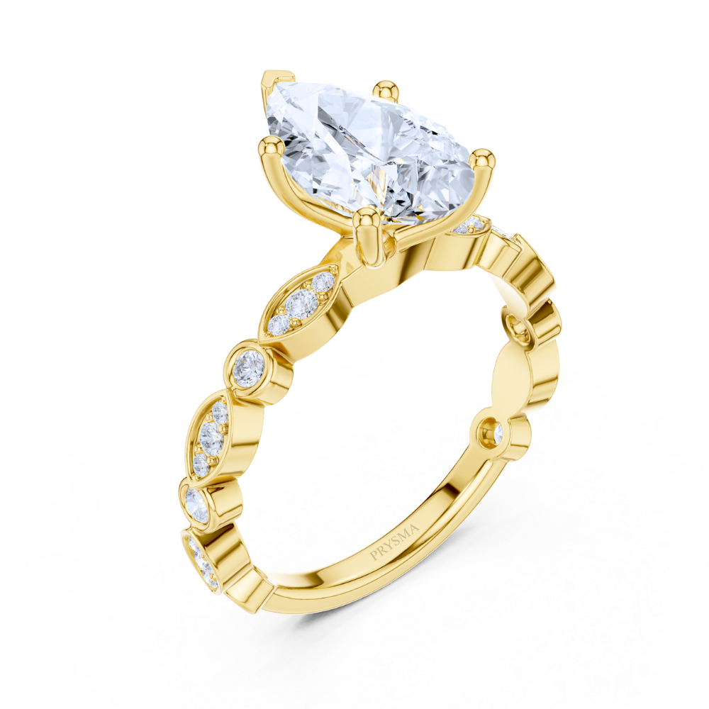 Teardrop Elegance Diamond Ring