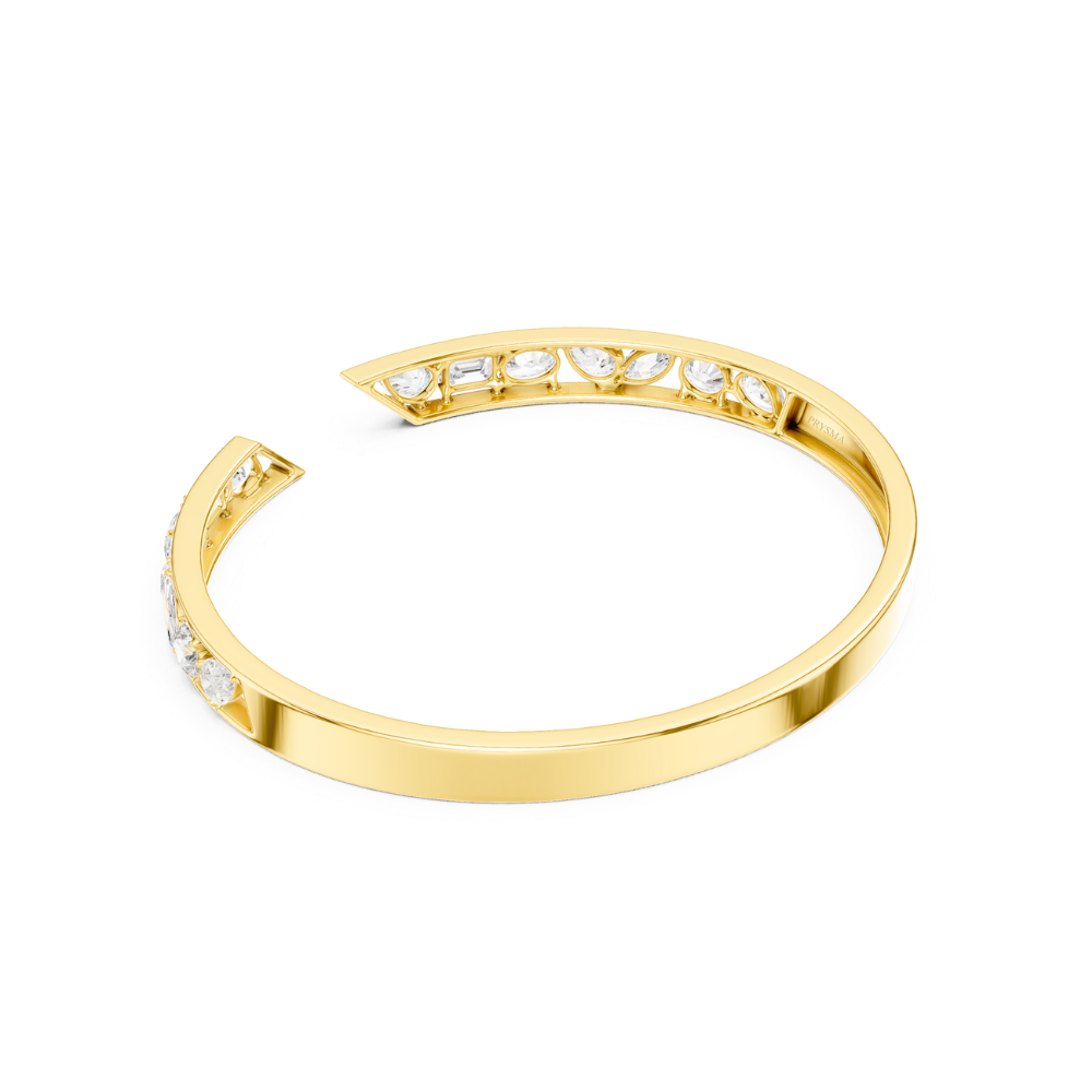 V-Edge Diamond Open Bangle
